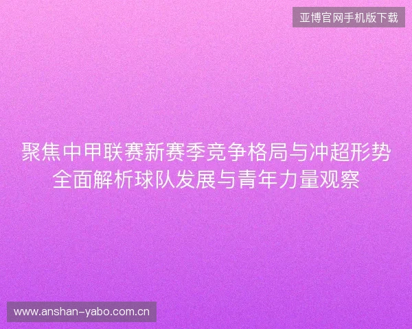 聚焦中甲联赛新赛季竞争格局与冲超形势全面解析球队发展与青年力量观察